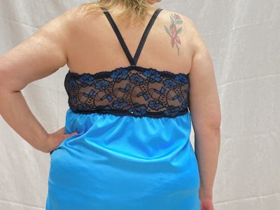 Blue with Blue Skirt Back